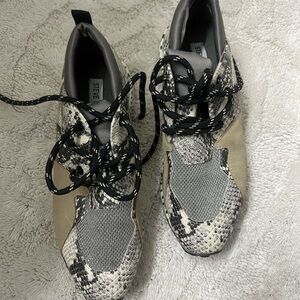 Steve Madden Women's Athletic Shoes - Snake Print and Gray